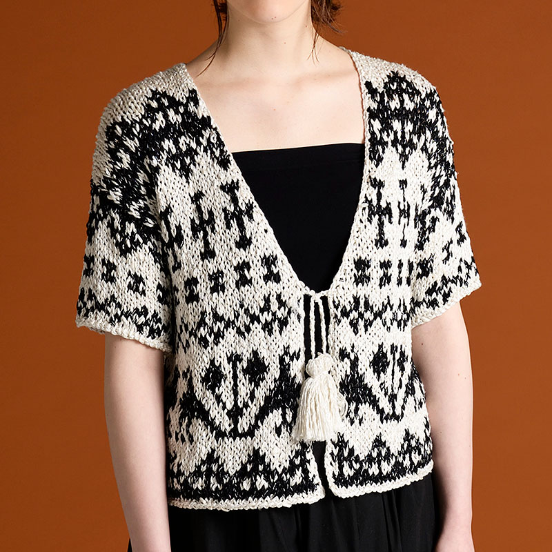 〈レシピ〉編み込み模様のカーディガン