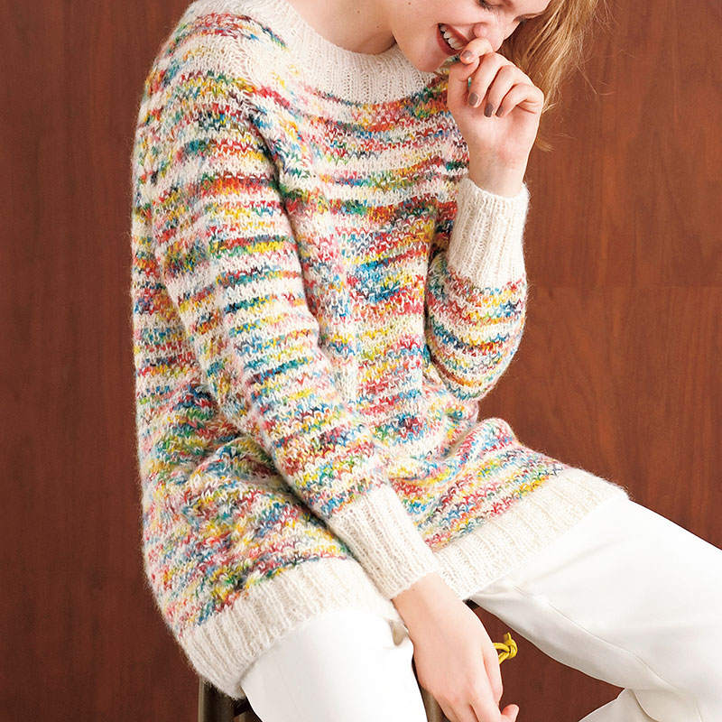 〈レシピ〉カラフルなラグランプルオーバー