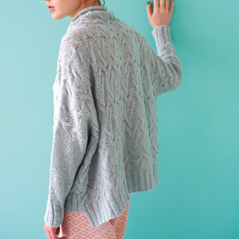 〈レシピ〉交差模様のビックシルエットプルオーバー