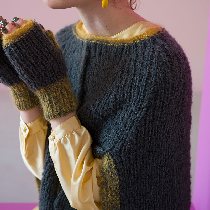 〈レシピ〉グレーのポンチョ