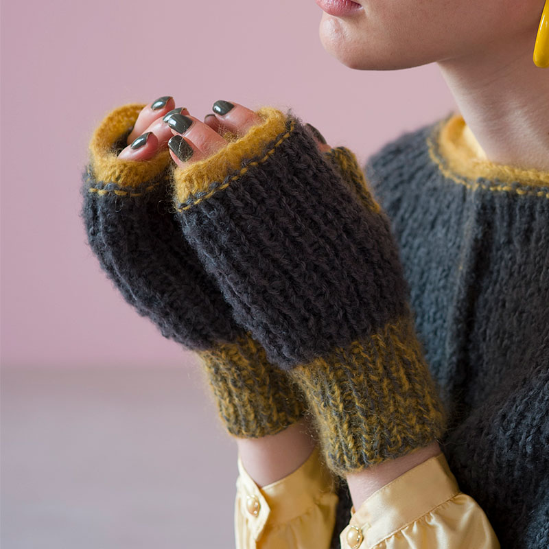 〈レシピ〉グレーのハンドウォーマー