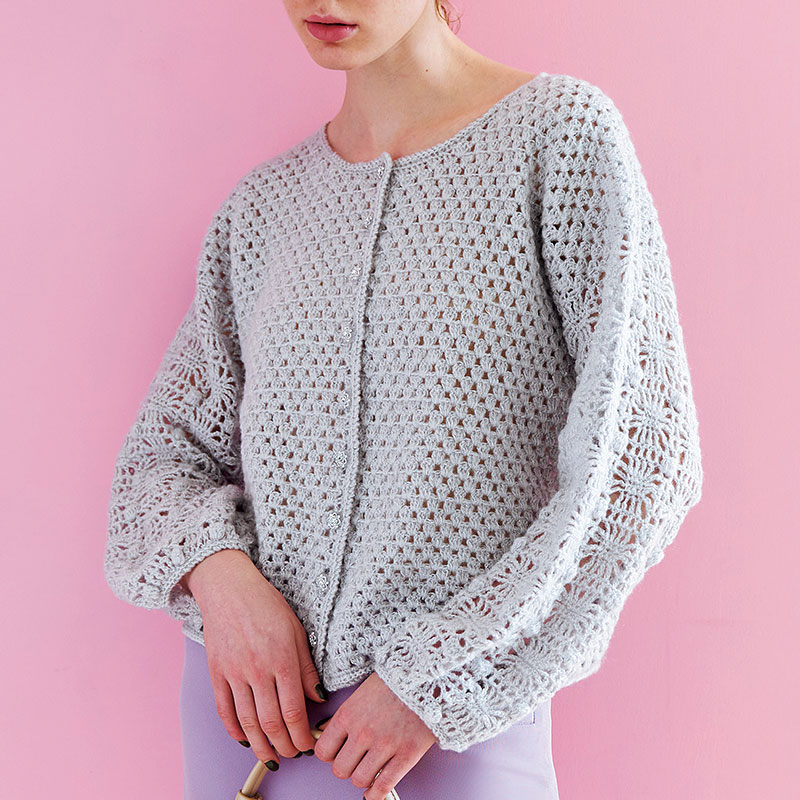 〈レシピ〉薄グレーのカーディガン