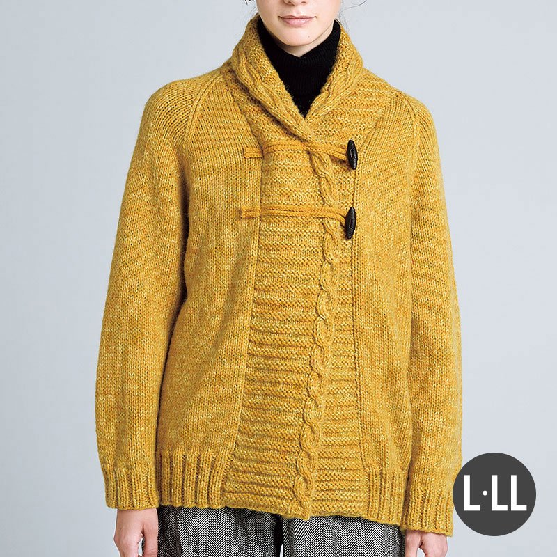 〈レシピ〉ショールカラーのダッフルコート［L・LL］