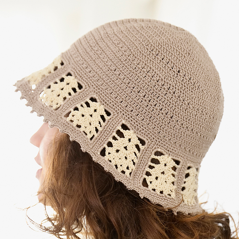 〈レシピ〉台形モチーフの帽子