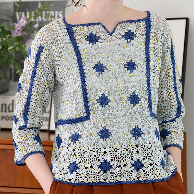 〈レシピ〉青系プルオーバー