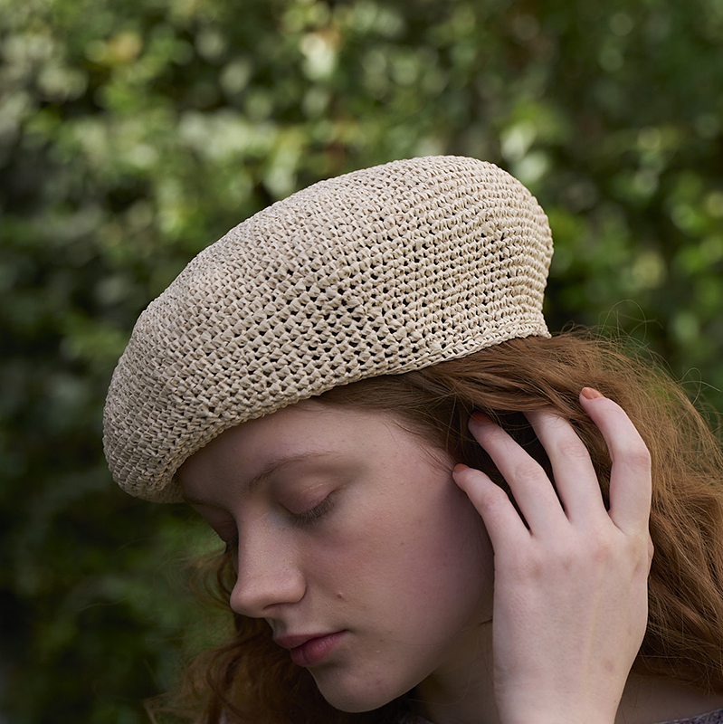 〈レシピ〉生なりのベレー帽