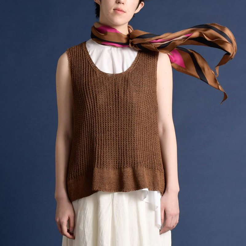 〈レシピ〉茶色のシンプルベスト