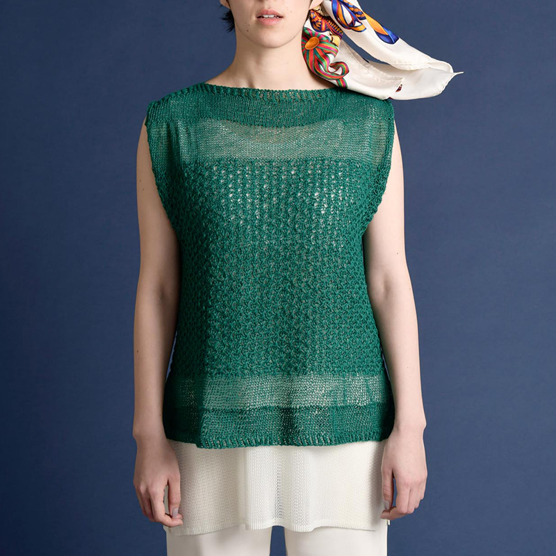 〈レシピ〉緑のノースリーブプルオーバー