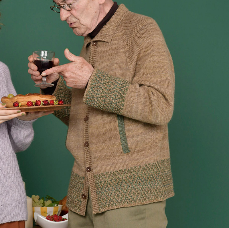 〈レシピ〉モザイク模様のメンズジャケット