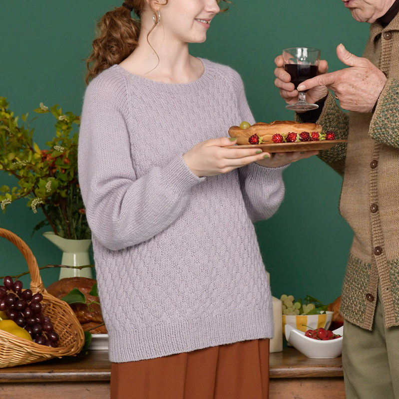 〈レシピ〉薄紫のラグランプルオーバー