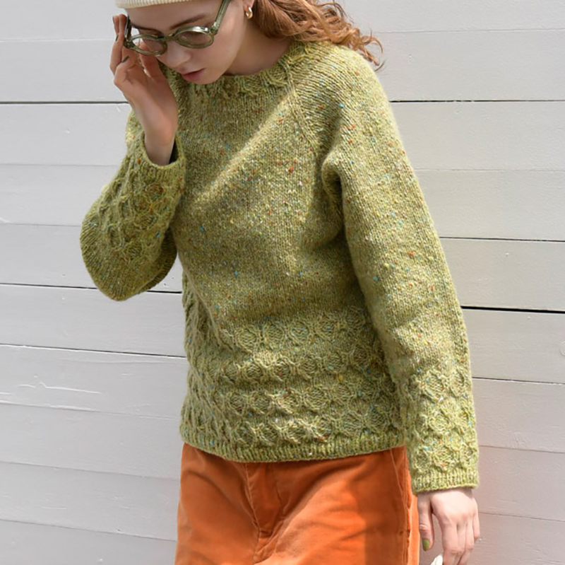 〈レシピ〉トップダウンのダイヤ柄プルオーバー