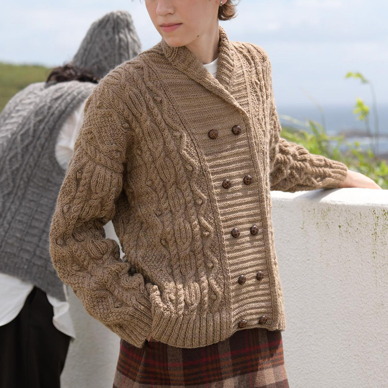〈レシピ〉薄茶色のアランジャケット