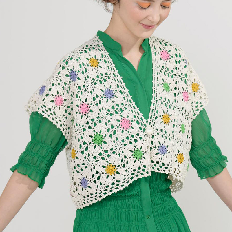 〈レシピ〉カラフルモチーフのジレ