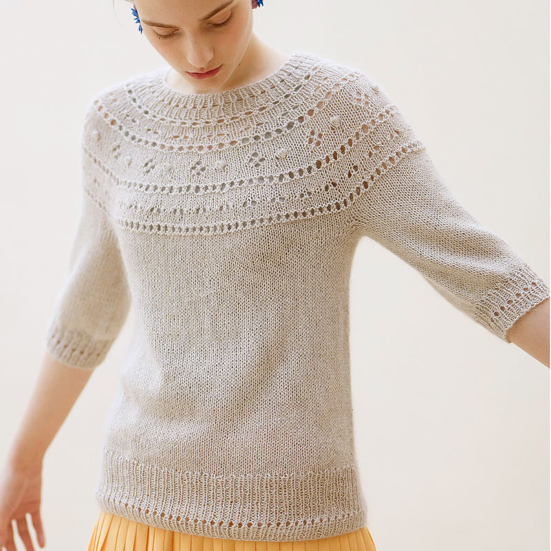 〈レシピ〉トップダウンの丸ヨークプルオーバー