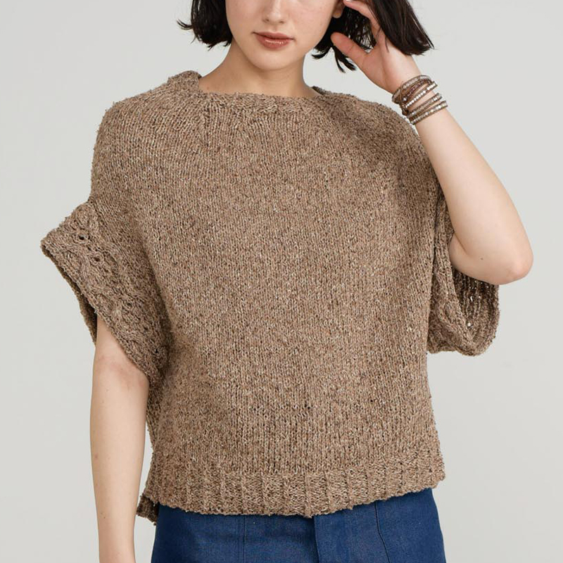 〈レシピ〉太糸でザクザク編むプルオーバー［L・LL］