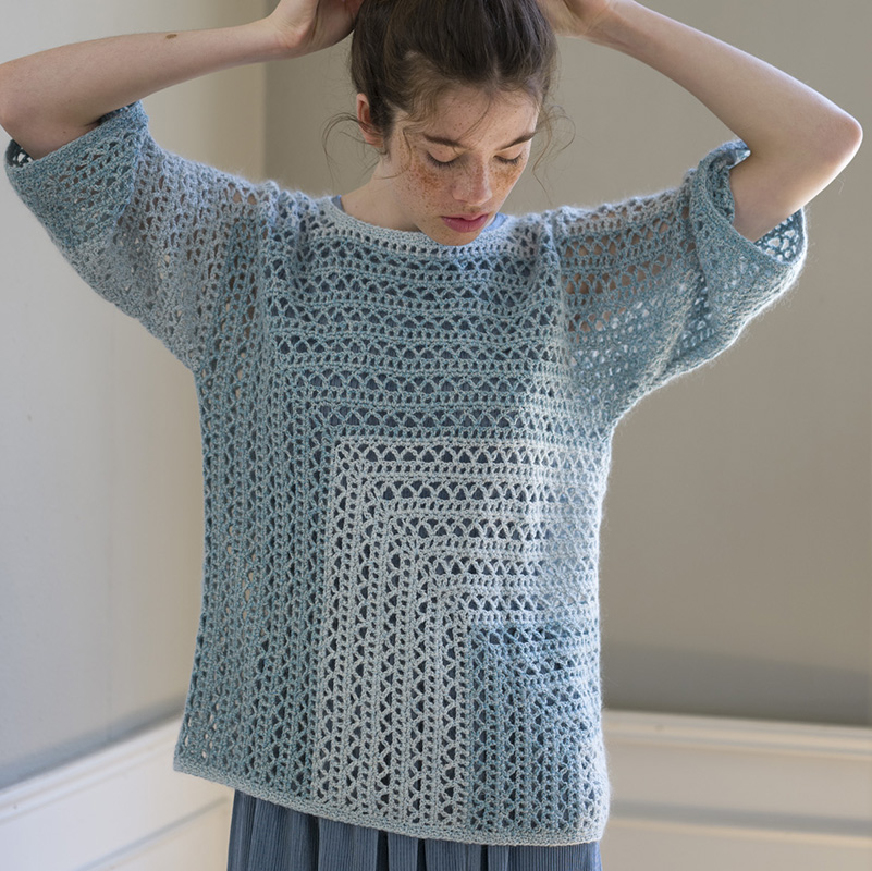 〈レシピ〉青のかぎ針プルオーバー