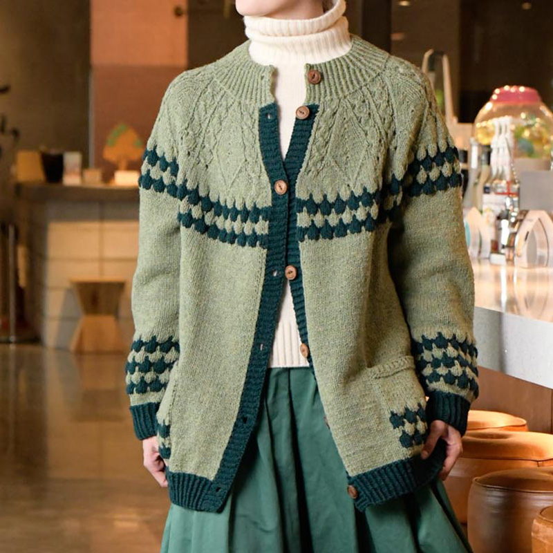 〈レシピ〉バブルステッチのカーディガン