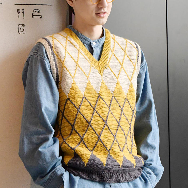 〈レシピ〉黄色のメンズベスト