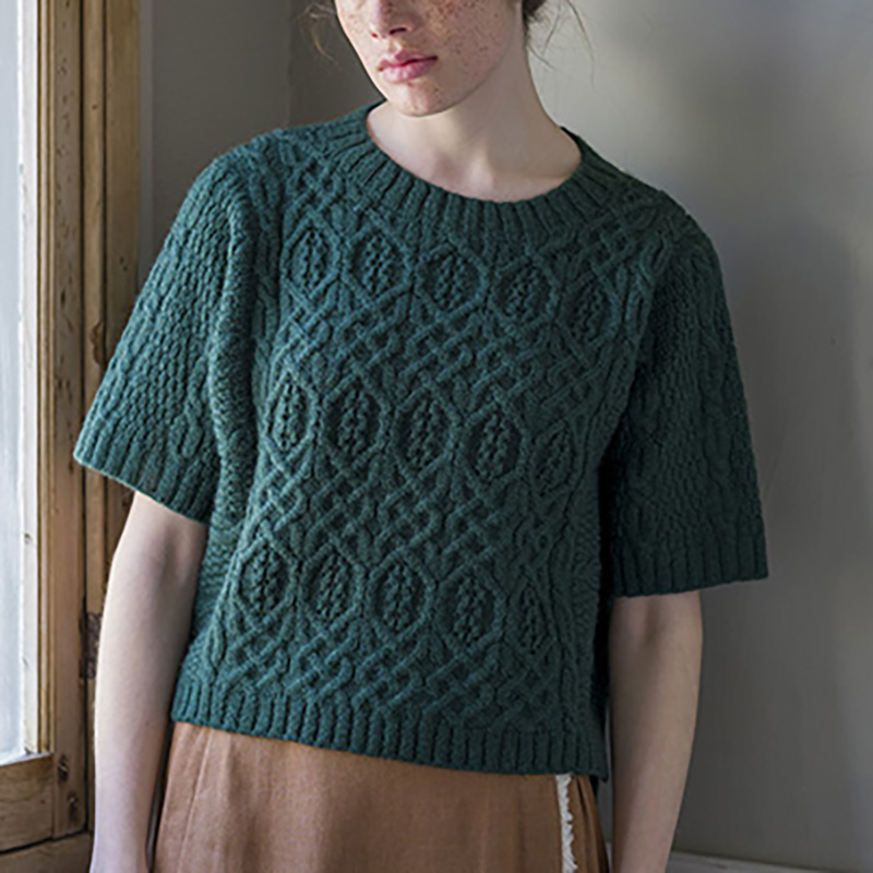 〈レシピ〉ダイヤ模様の半袖プルオーバー