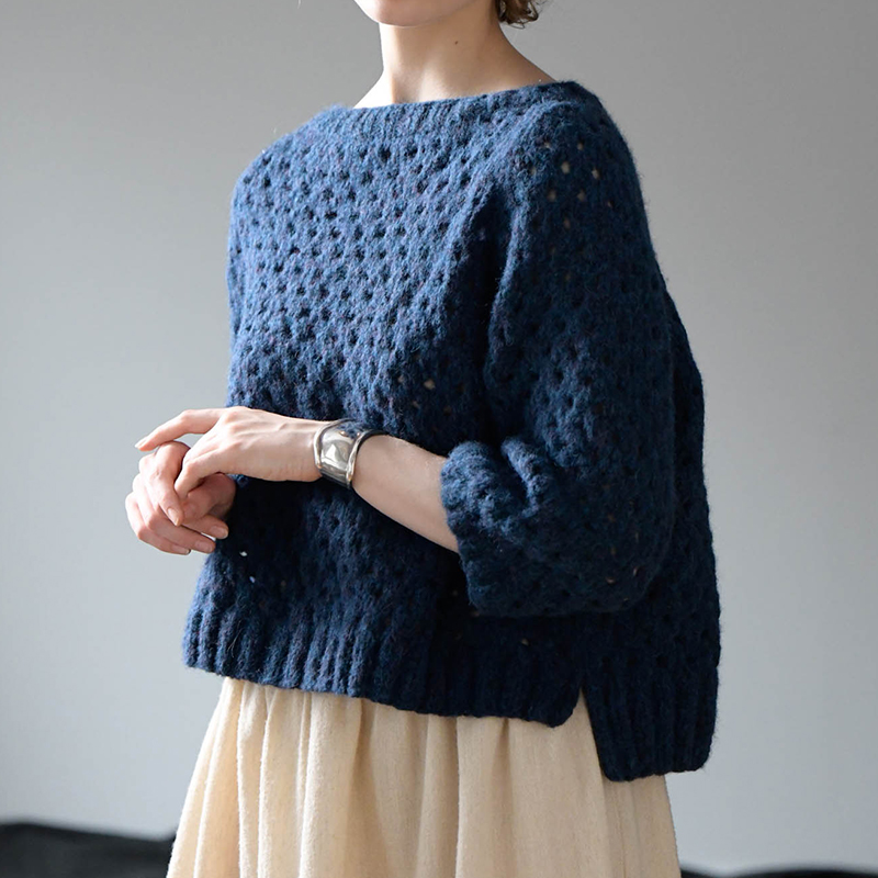 〈レシピ〉透かし模様のラグランプルオーバー