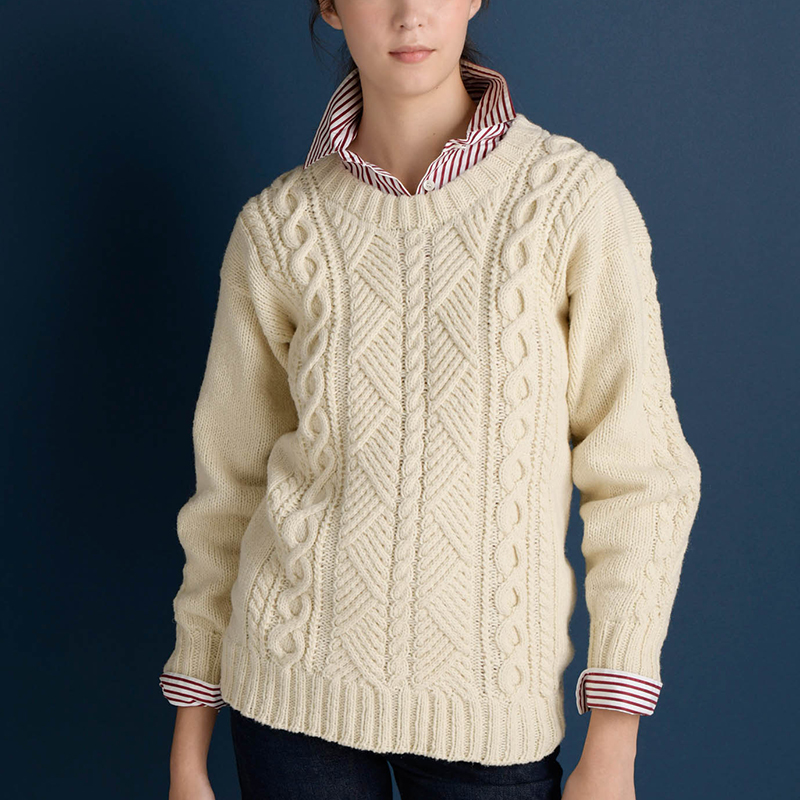〈レシピ〉ジグザグケーブル模様のプルオーバー
