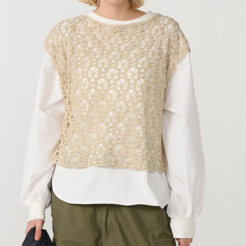 〈レシピ〉レイヤードクロッシェベスト