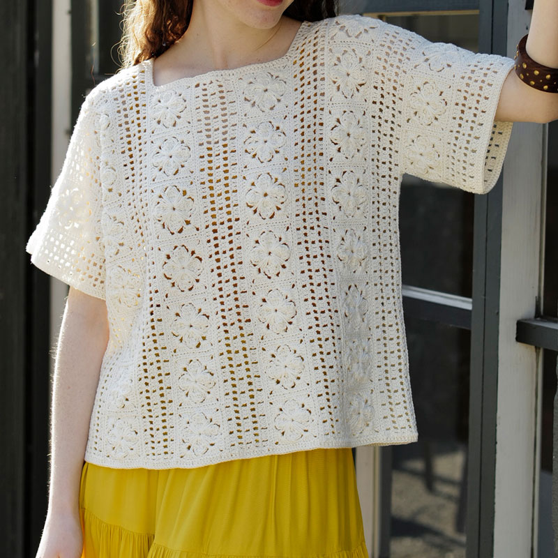 〈レシピ〉モチーフつなぎのプルオーバー