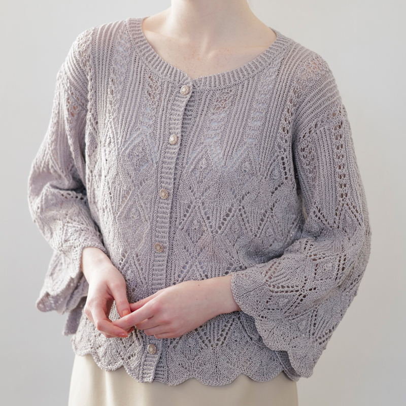 〈レシピ〉スカラップエッジのカーディガン