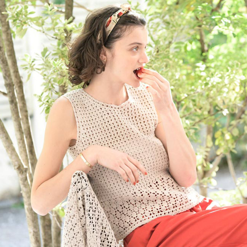 〈レシピ〉かぎ針編みのノースリーブ