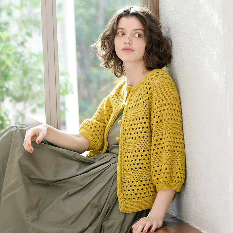 〈レシピ〉山吹のヨークカーディガン