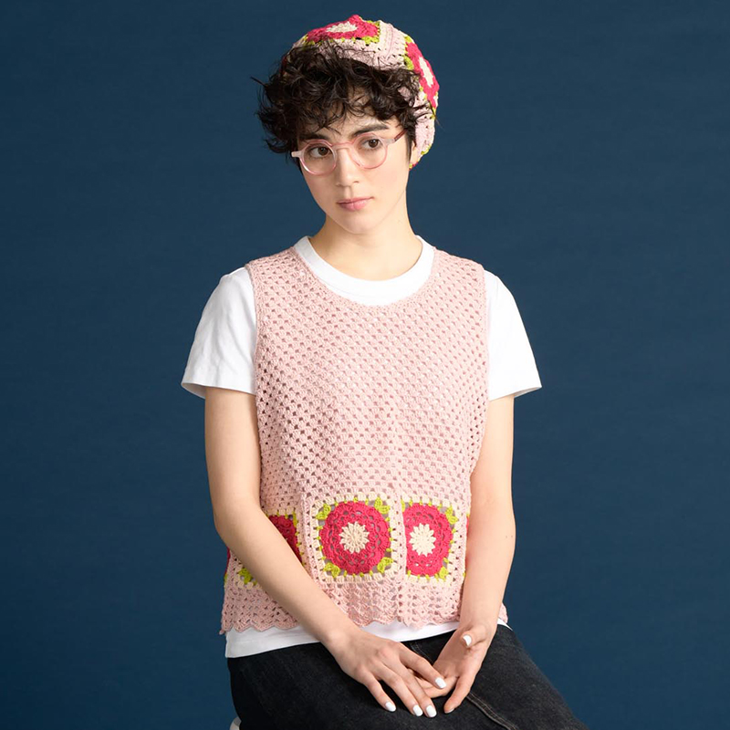 〈レシピ〉花モチーフのベスト