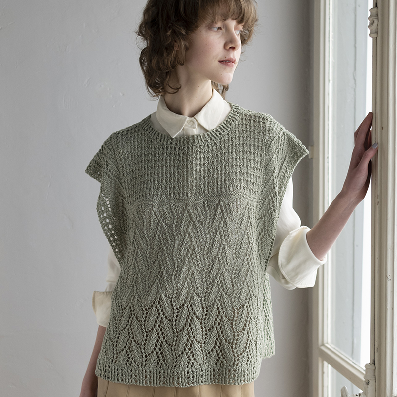 〈レシピ〉リーフ模様のまっすぐベスト