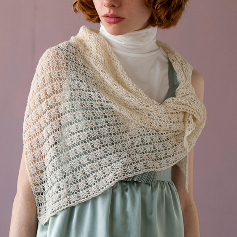 〈レシピ〉ベーシックなダイヤ柄のショール