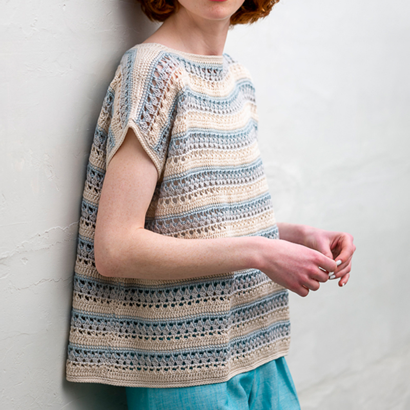 〈レシピ〉透かし模様のアフガン編みプルオーバー