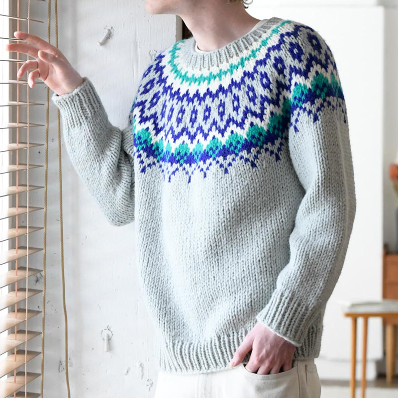 〈レシピ〉丸ヨークのトップダウンプルオーバー［L］