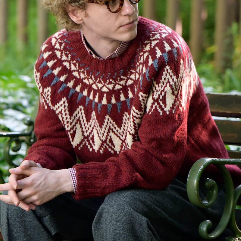 〈レシピ〉赤のジグザグ模様のプルオーバー［S・M］