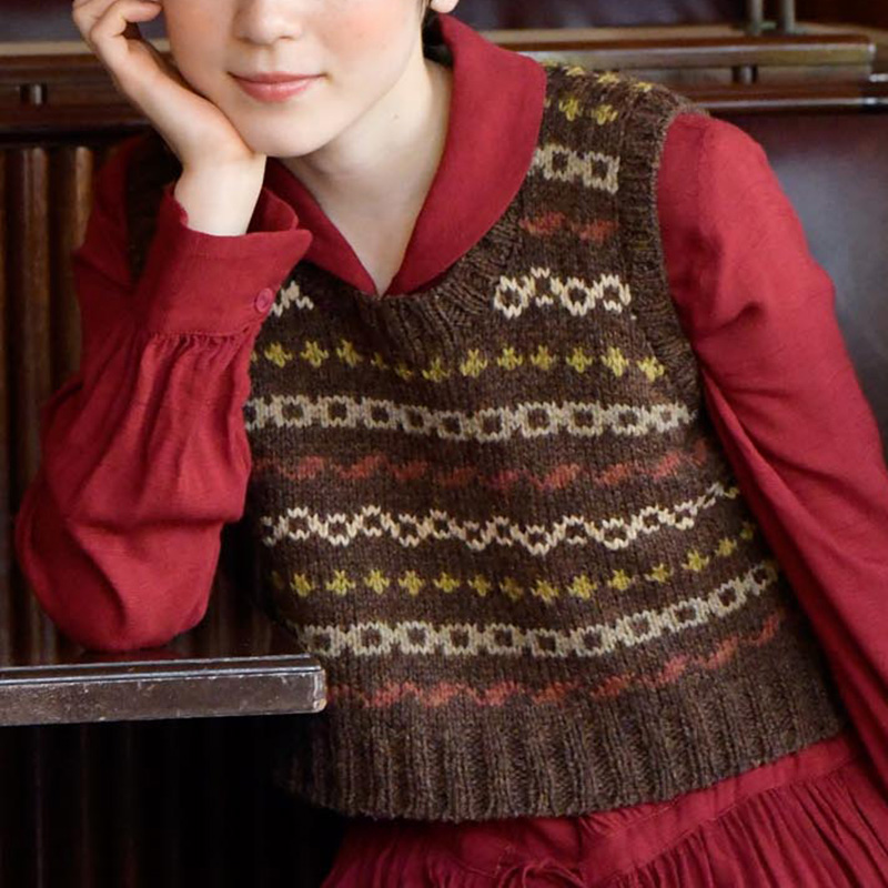 〈レシピ〉ショート丈編み込みベスト