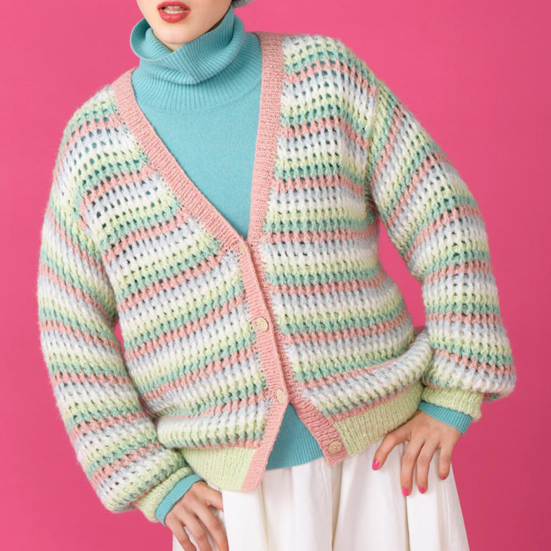 〈レシピ〉カラフルキュートなカーディガン