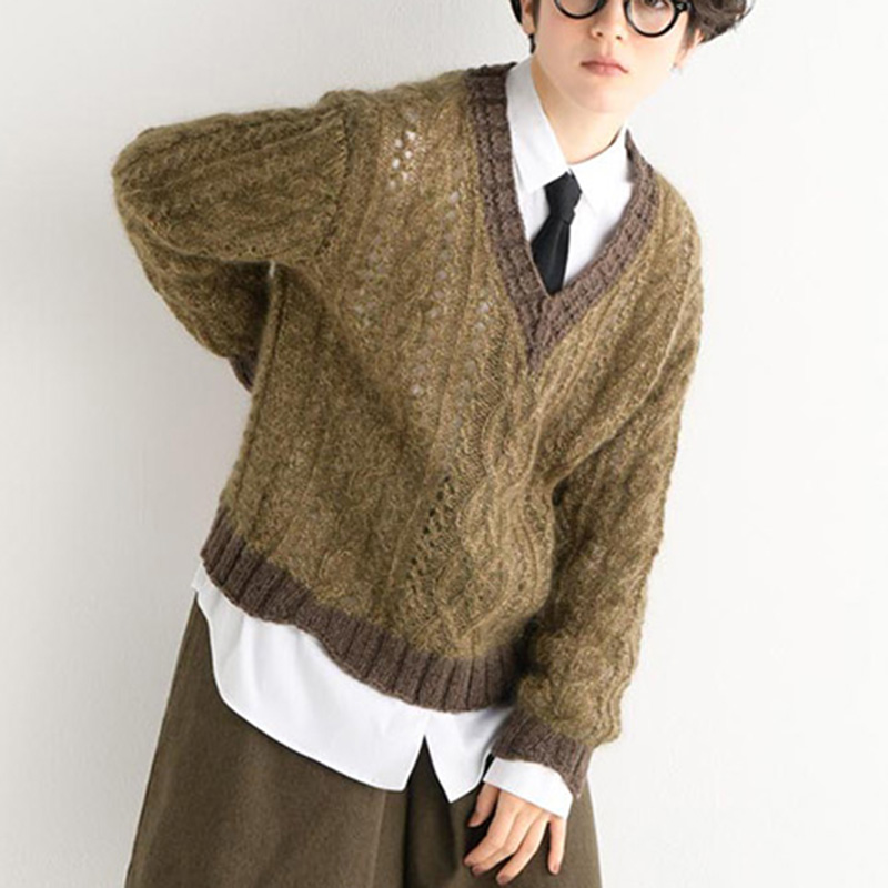 〈レシピ〉Vネックプルオーバー