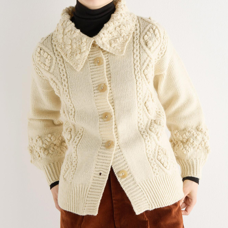 〈レシピ〉衿つきカーディガン