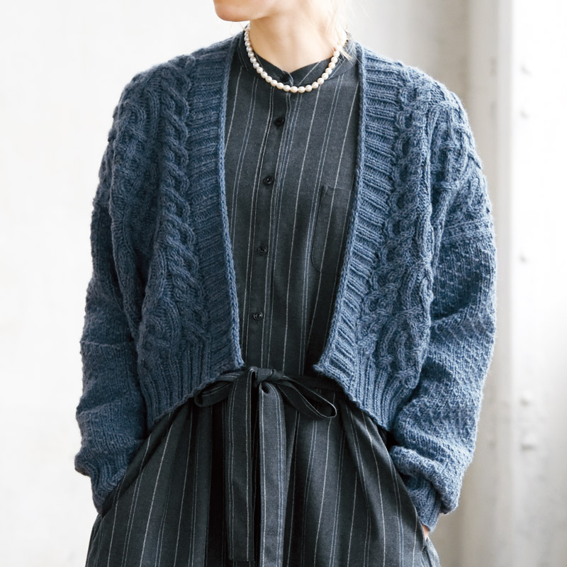 〈レシピ〉アランカーディガン［L］