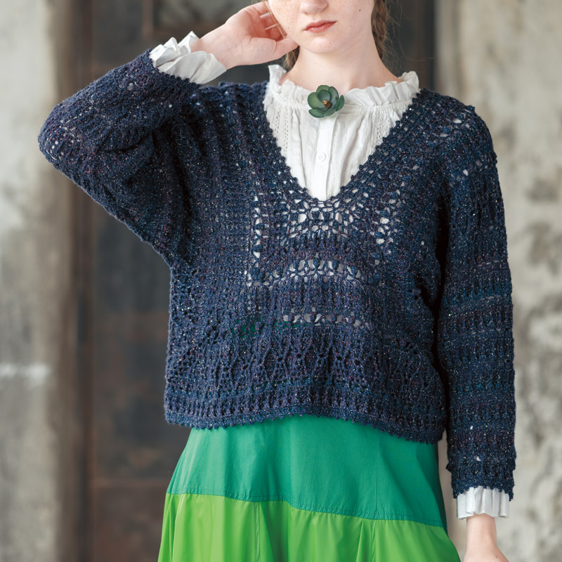 〈レシピ〉Vネックプルオーバー