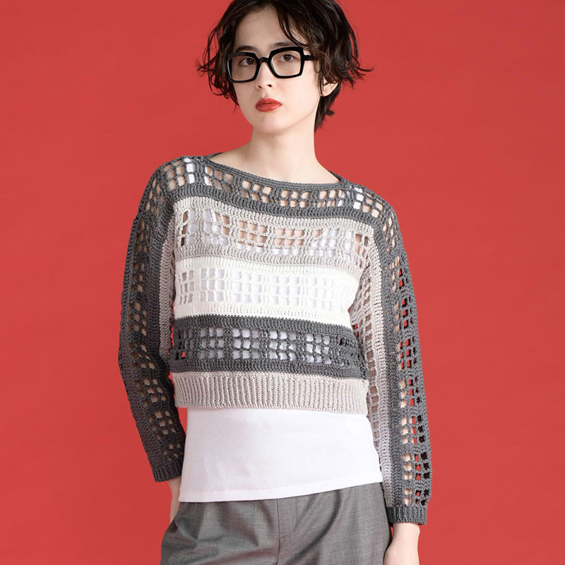 〈レシピ〉モノトーンのショートプルオーバー