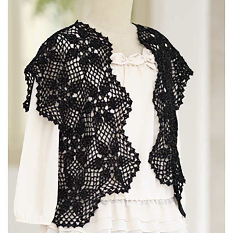 〈レシピ〉黒のラメ糸ボレロ