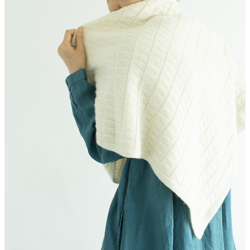 〈レシピ〉旗模様の四角い大判ショール