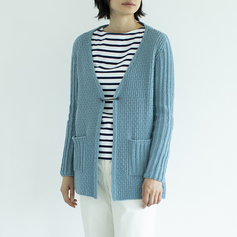 〈レシピ〉エポーレットスリーブのロングジャケット［M・L］