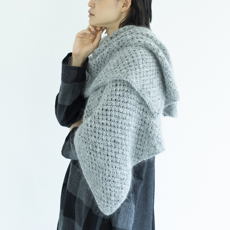 〈レシピ〉ベリー模様のレーシーな大判ショール