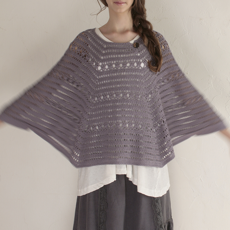 〈レシピ〉袖口つきのポンチョ