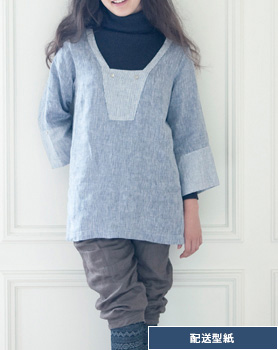 【配送型紙】　切り替えブラウス