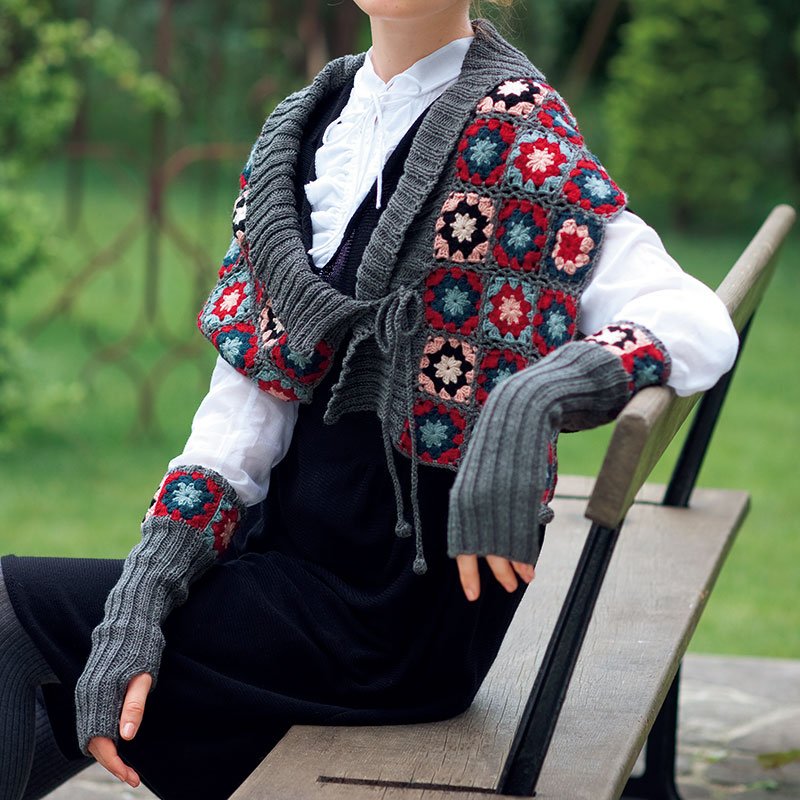 〈レシピ〉モチーフつなぎのショールとリスト・ウォーマー